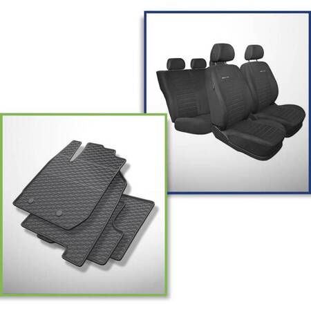 Set: rubberen automatten + op maat gemaakte hoezen voor Dacia Duster SUV (2010-2013) - Elegance - P-4