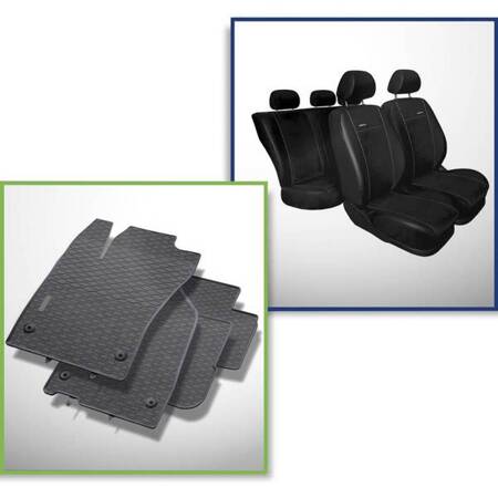 Set: rubberen automatten + op maat gemaakte hoezen voor Fiat Tipo Sedan (2016-....) - Premium