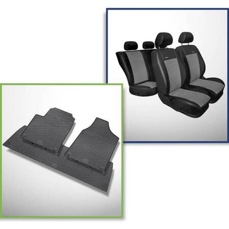 Set: rubberen automatten + op maat gemaakte hoezen voor Ford Galaxy I, II MPV (1995-2006) - Premium