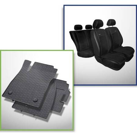 Set: rubberen automatten + op maat gemaakte hoezen voor Opel Mokka SUV (2012-2019) - Premium