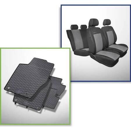 Set: rubberen automatten + op maat gemaakte hoezen voor Peugeot 307 Hatchback, Cabriolet, Sedan (2005-2008) - Elegance - P-2