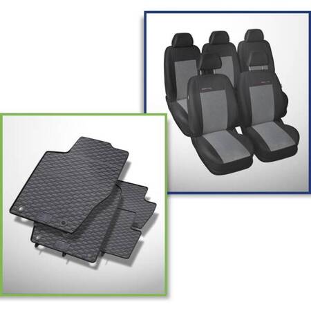 Set: rubberen automatten + op maat gemaakte hoezen voor Peugeot 307 II SW (2005-2008) - Elegance - P-2