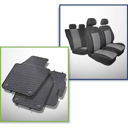 Set: rubberen automatten + op maat gemaakte hoezen voor Seat Ibiza IV 6J Hatchback, SportCoupé, Sportstourer (2008-2017) - Elegance - P-2