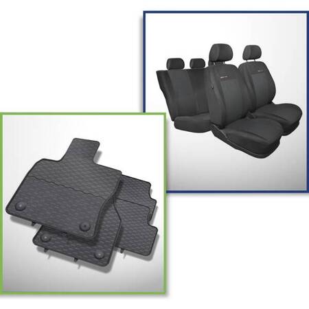 Set: rubberen automatten + op maat gemaakte hoezen voor Skoda Karoq SUV (2017-....) - Elegance - P-3