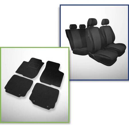 Set: vilt automatten + op maat gemaakte autohoezen voor Audi A3 8L Hatchback (1996-2003) – Practic