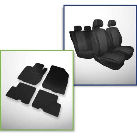 Set: vilt automatten + op maat gemaakte autohoezen voor Dacia Sandero II Hatchback (2012-2020) – Practic