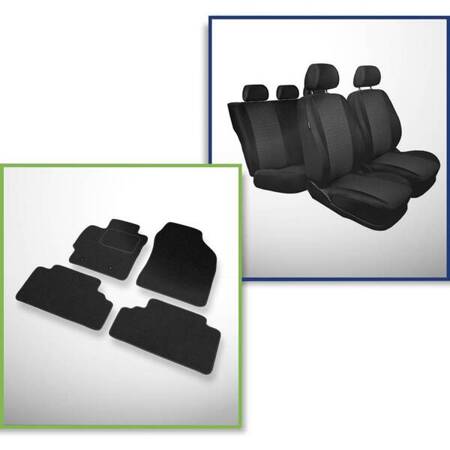 Set: vilt automatten + op maat gemaakte autohoezen voor Toyota Auris Hatchback (2007-2012) – Practic