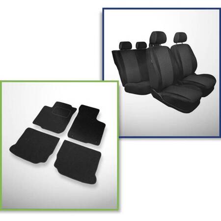 Set: vilt automatten + op maat gemaakte autohoezen voor Volkswagen Bora Sedan, Variant (1998-2005) – Practic