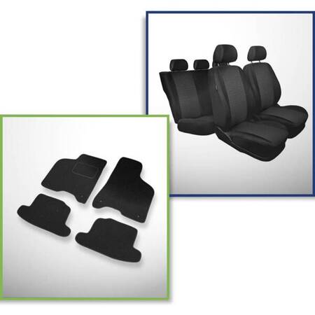 Set: vilt automatten + op maat gemaakte autohoezen voor Volkswagen Lupo Hatchback (1998-2005) – Practic