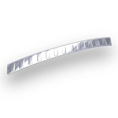 Stalen achterbumperstrip voor BMW X1 F48 SAV (5 deuren) - (2015-2022) - Croni - Trapeze - zilver (satijn)