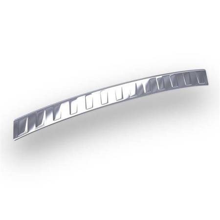 Stalen achterbumperstrip voor Chevrolet Kalos II T300 Sedan (4 deuren) - (2011-2014) - Croni - Trapeze - zilver (glans)