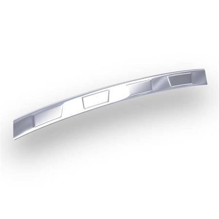 Stalen achterbumperstrip voor Mercedes-Benz A Klas W177 Hatchback (4 deuren) - (2018-....) - Croni - 4 Trapeze - zilver (satijn)