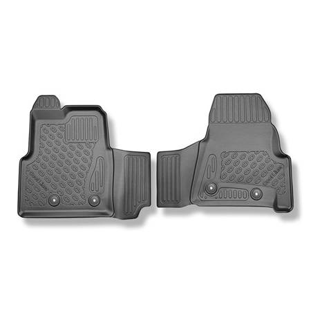 TPE automatten voor Ford Transit Custom Bestelwagen (01.2013-06.2023) - vloermatten - mattenset - Aristar - Cool liner - met handgeschakelde versnellingsbak; voorzijde set; korte en lange versie; Cargo 2/3 zitplaatsen bestelwagen