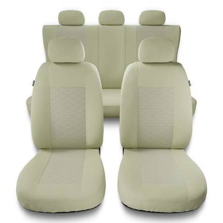 Universele autohoezen voor Alfa Romeo 145 (1994-2000) - autostoelhoezen - autostoelbeschermer set - Auto-Dekor - Modern - MP-3 (beige)