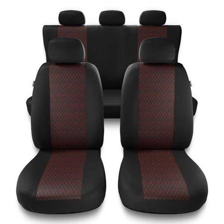 Universele autohoezen voor Alfa Romeo 145 (1994-2000) - autostoelhoezen - autostoelbeschermer set - Auto-Dekor - Profi - rood