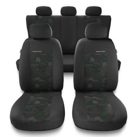 Universele autohoezen voor Alfa Romeo 146 (1994-2001) - autostoelhoezen - autostoelbeschermer set - Auto-Dekor - Elegance - groen