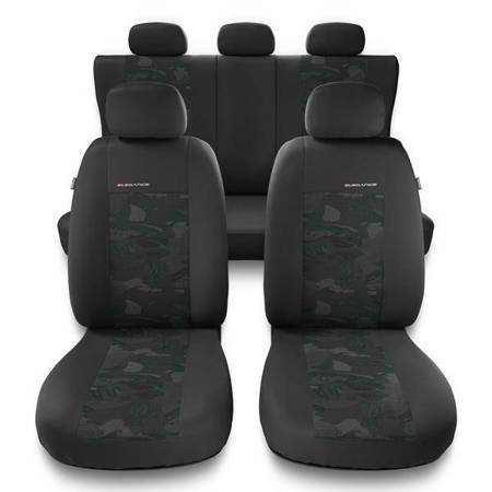 Universele autohoezen voor Alfa Romeo 156 I, II (1997-2007) - autostoelhoezen - autostoelbeschermer set - Auto-Dekor - Elegance - groen