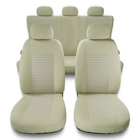 Universele autohoezen voor Alfa Romeo 156 I, II (1997-2007) - autostoelhoezen - autostoelbeschermer set - Auto-Dekor - Modern - MC-3 (beige)