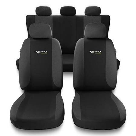 Universele autohoezen voor Alfa Romeo 166 I, II, III (1998-2007) - autostoelhoezen - autostoelbeschermer set - Auto-Dekor - Tuning - donkergrijs