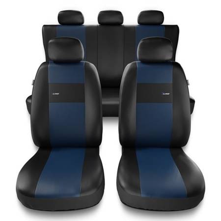 Universele autohoezen voor Alfa Romeo 166 I, II, III (1998-2007) - autostoelhoezen - autostoelbeschermer set - Auto-Dekor - X-Line - blauw