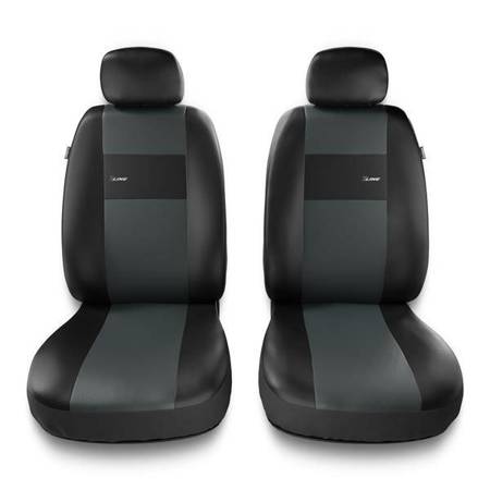 Universele autohoezen voor Alfa Romeo MiTo (2008-2018) - autostoelhoezen - autostoelbeschermer set - Auto-Dekor - X-Line 1+1 - grijs