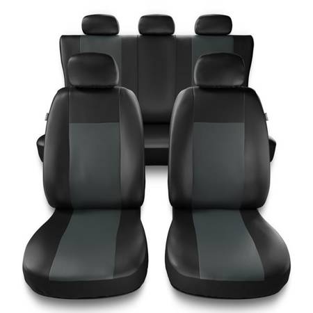 Universele autohoezen voor Audi A1 I, II (2010-2019) - autostoelhoezen - autostoelbeschermer set - Auto-Dekor - Comfort - grijs