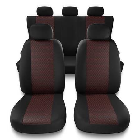 Universele autohoezen voor Audi A3 8L, 8P, 8V (1996-2019) - autostoelhoezen - autostoelbeschermer set - Auto-Dekor - Profi - rood