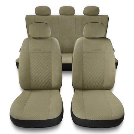 Universele autohoezen voor Audi A4 B5, B6, B7, B8, B9 (1995-....) - autostoelhoezen - autostoelbeschermer set - Auto-Dekor - Prestige - beige