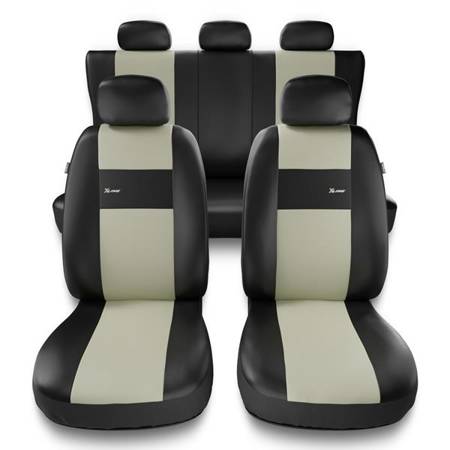 Universele autohoezen voor Audi A4 B5, B6, B7, B8, B9 (1995-....) - autostoelhoezen - autostoelbeschermer set - Auto-Dekor - X-Line - beige