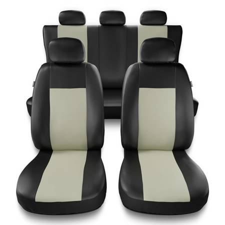 Universele autohoezen voor Audi A6 C4, C5, C6, C7, C8 (1994-2019) - autostoelhoezen - autostoelbeschermer set - Auto-Dekor - Comfort - beige