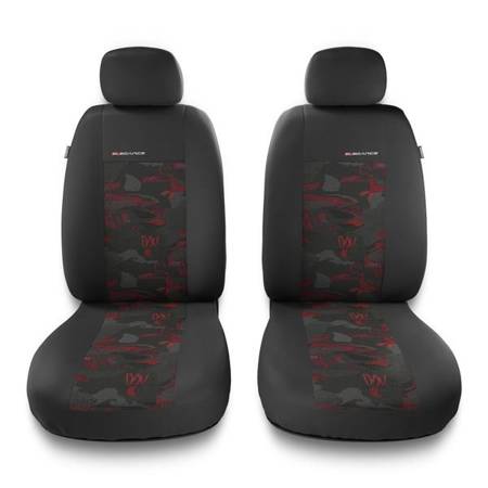 Universele autohoezen voor Audi A6 C4, C5, C6, C7, C8 (1994-2019) - autostoelhoezen - autostoelbeschermer set - Auto-Dekor - Elegance 1+1 - rood