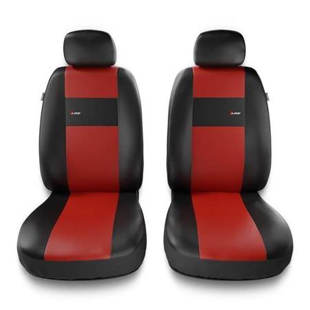 Universele autohoezen voor Audi A6 C4, C5, C6, C7, C8 (1994-2019) - autostoelhoezen - autostoelbeschermer set - Auto-Dekor - X-Line 1+1 - rood