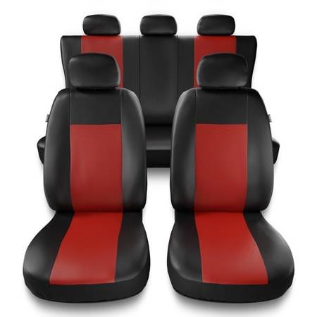 Universele autohoezen voor Audi A8 D2, D3, D4, D5 (1994-2019) - autostoelhoezen - autostoelbeschermer set - Auto-Dekor - Comfort - rood