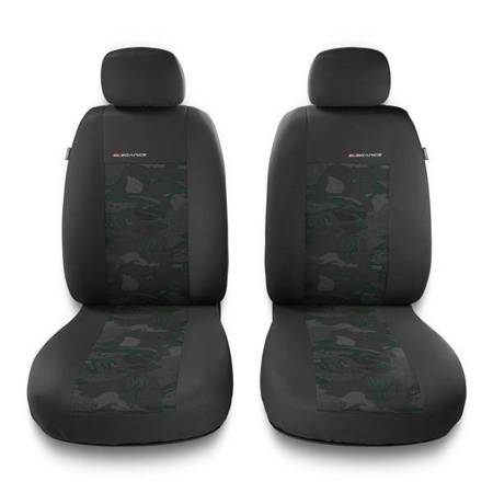 Universele autohoezen voor Audi A8 D2, D3, D4, D5 (1994-2019) - autostoelhoezen - autostoelbeschermer set - Auto-Dekor - Elegance 1+1 - groen