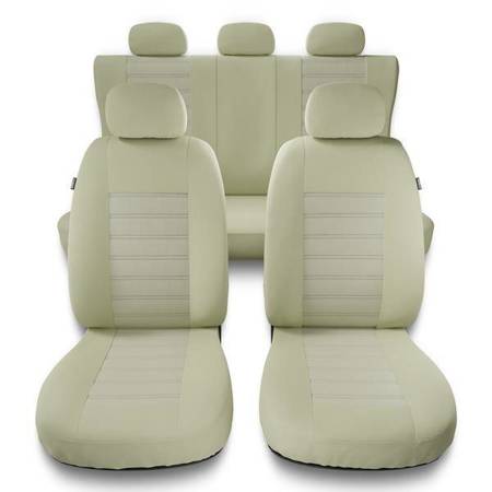 Universele autohoezen voor Audi A8 D2, D3, D4, D5 (1994-2019) - autostoelhoezen - autostoelbeschermer set - Auto-Dekor - Modern - MG-3 (beige)