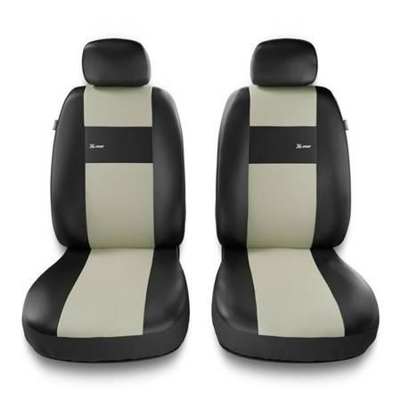 Universele autohoezen voor Audi A8 D2, D3, D4, D5 (1994-2019) - autostoelhoezen - autostoelbeschermer set - Auto-Dekor - X-Line 1+1 - beige