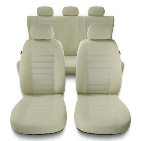 Universele autohoezen voor Audi Q2 (2016-....) - autostoelhoezen - autostoelbeschermer set - Auto-Dekor - Modern - MG-3 (beige)