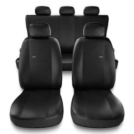 Universele autohoezen voor BMW X1 I, II (2009-2022) - autostoelhoezen - autostoelbeschermer set - Auto-Dekor - X-Line - zwart