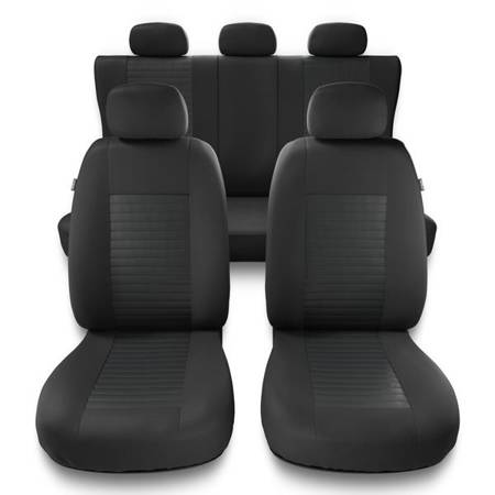 Universele autohoezen voor Chevrolet Kalos (2002-2019) - autostoelhoezen - autostoelbeschermer set - Auto-Dekor - Modern - MC-2 (grijs)