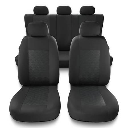 Universele autohoezen voor Citroen C4 I, II (2004-2017) - autostoelhoezen - autostoelbeschermer set - Auto-Dekor - Modern - MP-2 (grijs)