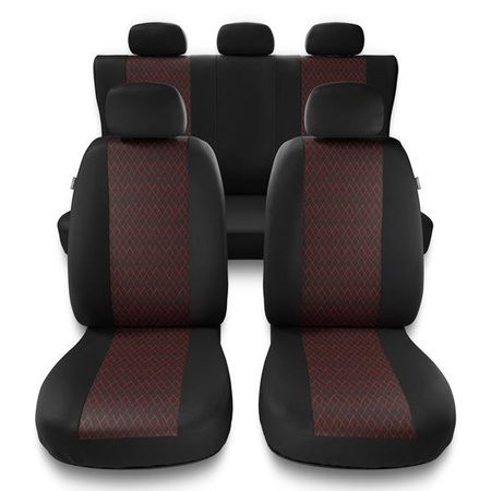 Universele autohoezen voor Fiat Linea (2007-2015) - autostoelhoezen - autostoelbeschermer set - Auto-Dekor - Profi - rood