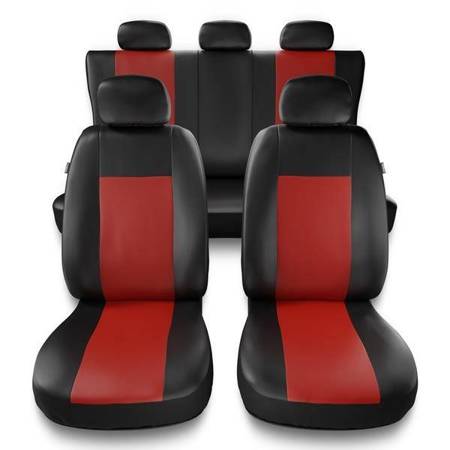 Universele autohoezen voor Honda City I, II, III, IV, V (1981-2013) - autostoelhoezen - autostoelbeschermer set - Auto-Dekor - Comfort - rood