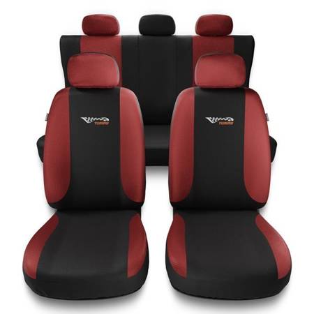 Universele autohoezen voor Hyundai Accent I, II, III (1994-2011) - autostoelhoezen - autostoelbeschermer set - Auto-Dekor - Tuning - rood