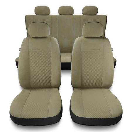 Universele autohoezen voor Hyundai Tucson I, II, III (2004-2019) - autostoelhoezen - autostoelbeschermer set - Auto-Dekor - Prestige - beige