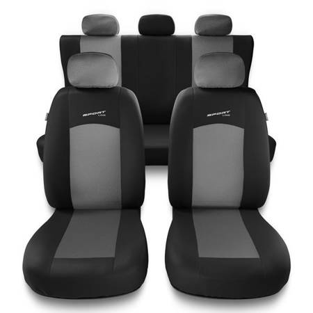 Universele autohoezen voor Hyundai ix35 (2010-2015) - autostoelhoezen - autostoelbeschermer set - Auto-Dekor - Sport Line - lichtgrijs