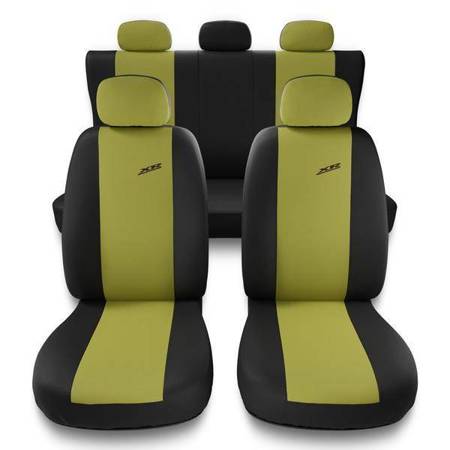 Universele autohoezen voor Nissan Juke (2010-2019) - autostoelhoezen - autostoelbeschermer set - Auto-Dekor - XR - geel