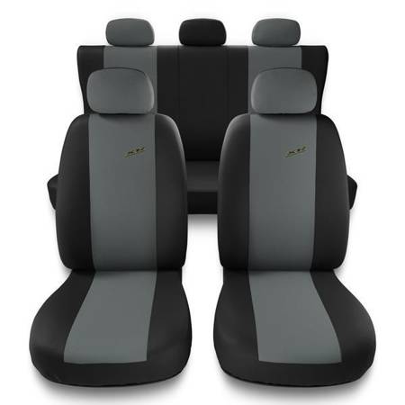 Universele autohoezen voor Nissan Juke (2010-2019) - autostoelhoezen - autostoelbeschermer set - Auto-Dekor - XR - lichtgrijs