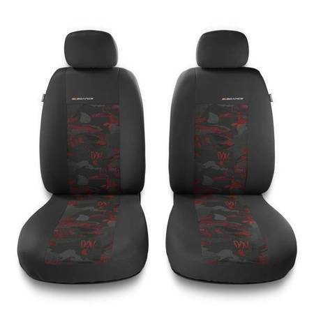 Universele autohoezen voor Seat Ibiza I, II, III, IV, V (1984-2019) - autostoelhoezen - autostoelbeschermer set - Auto-Dekor - Elegance 1+1 - rood