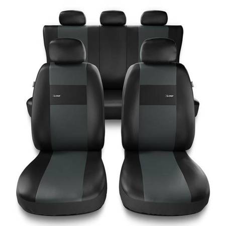 Universele autohoezen voor Seat Ibiza I, II, III, IV, V (1984-2019) - autostoelhoezen - autostoelbeschermer set - Auto-Dekor - X-Line - grijs