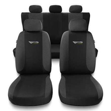 Universele autohoezen voor Subaru Forester I, II, III, IV, V (1997-2019) - autostoelhoezen - autostoelbeschermer set - Auto-Dekor - Tuning - donkergrijs